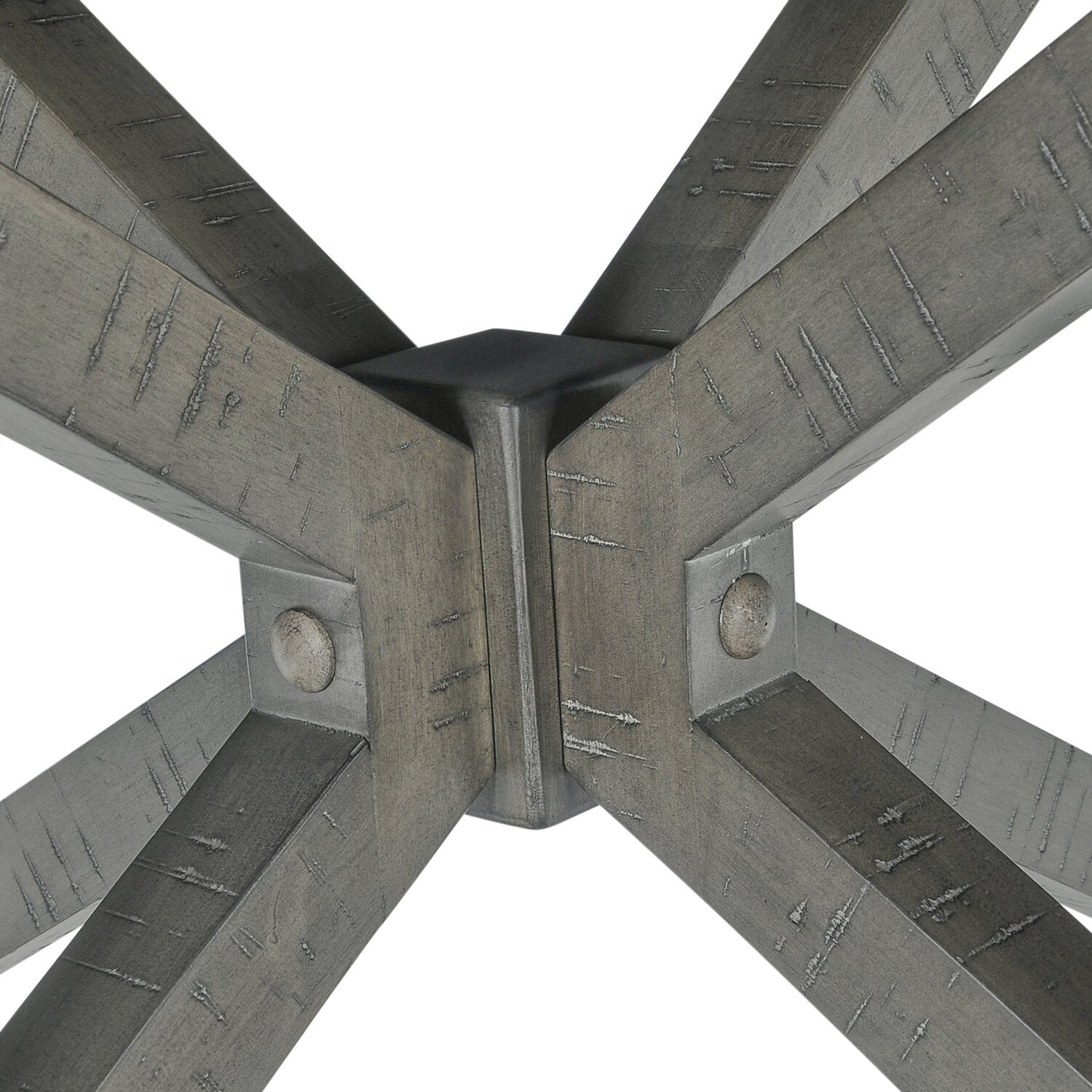 Alto Round Dining Table with 48-66"W Extension, Trestle Base - Grey | Table de salle à manger ronde Alto de 48 po à 66 po avec rallonge et base à tréteaux - grise