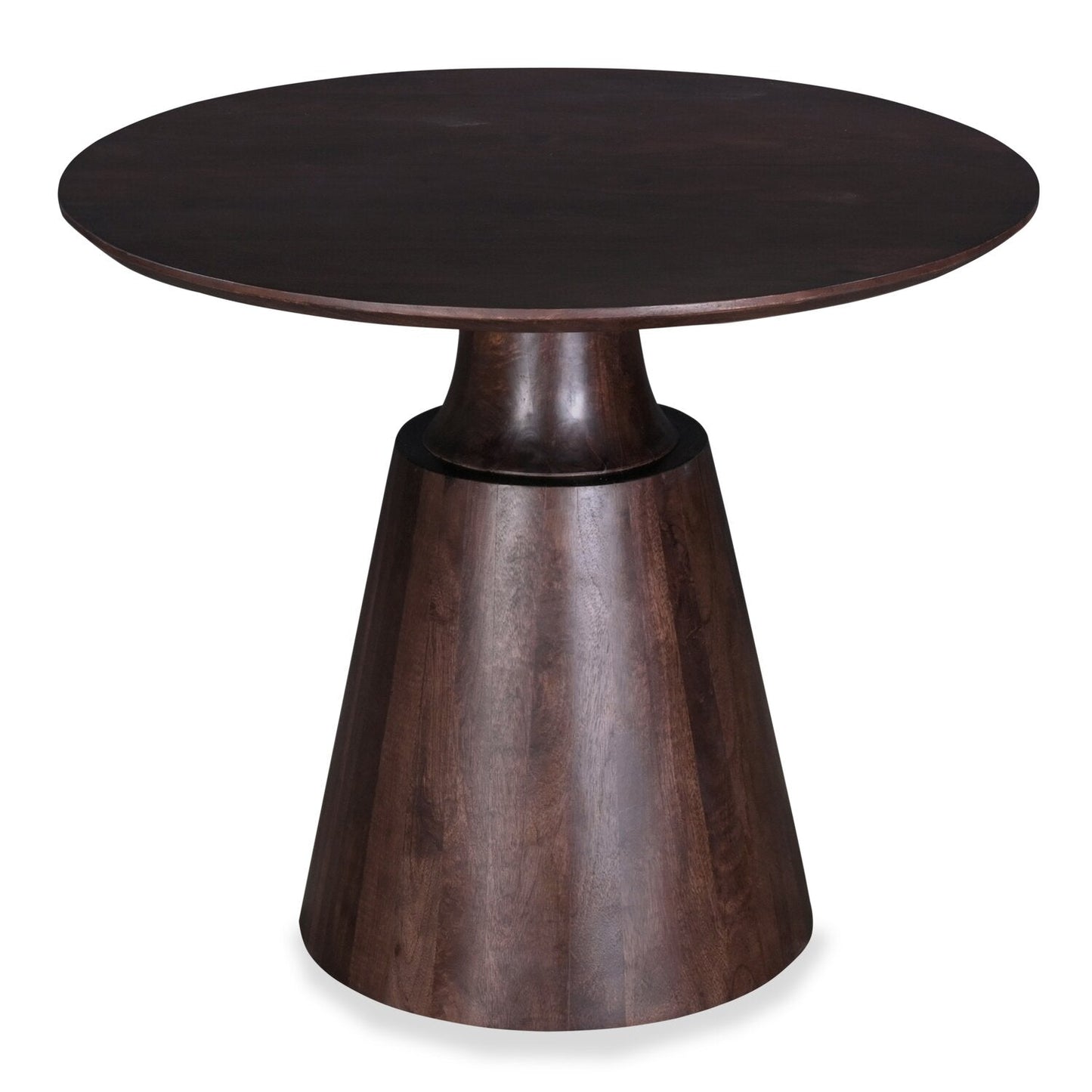 Bali Dining Table, Mango Wood, Pedestal Base, 36"W Round - Brown | Table de salle à manger ronde Bali de 36 po (L) en manguier avec base piédestal - brune