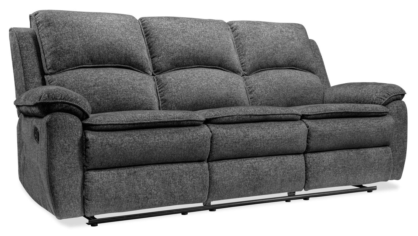 Chandler 82" Chenille Fabric Reclining Sofa - Grey | Sofa inclinable Chandler de 82 po en tissu de chenille - gris