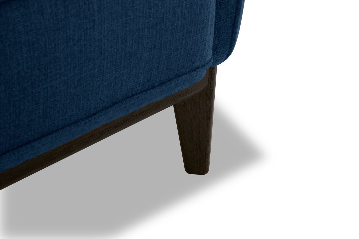 Cindy Crawford Home Gena 78.7" Linen-Look Fabric Condo Size Sofa with Removable Back Cushions - Midnight Blue | Sofa Gena de Cindy Crawford Home de 78,7 po de format condo en tissu d’apparence lin avec coussins de dossier amovibles - bleu minuit