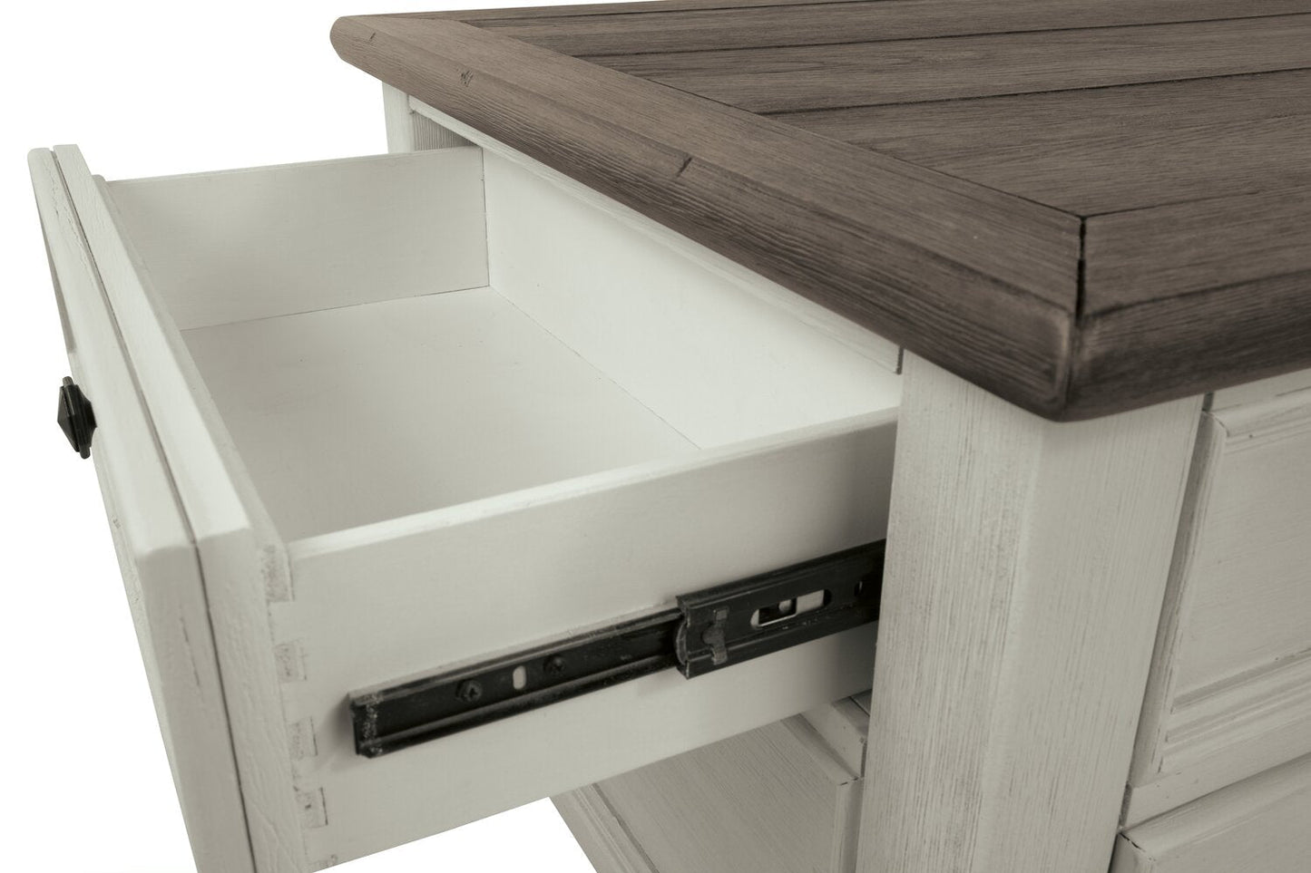 Colby 46" Rustic Lift Top Coffee Table with Storage and Casters - Two Tone Wood|Table à café rustique Colby de 46 po avec dessus relevable, rangement et roulettes - bois deux teintes