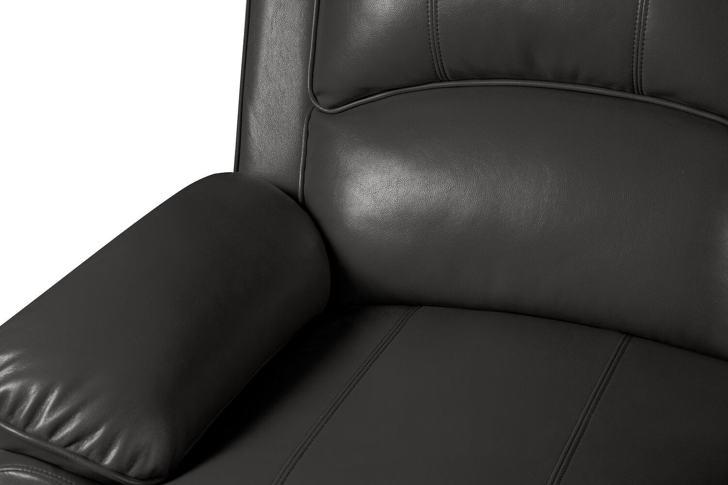 Chandler 82" Leather-Look Fabric Reclining Sofa - Grey | Sofa inclinable Chandler de 82 po en tissu d’apparence cuir - gris