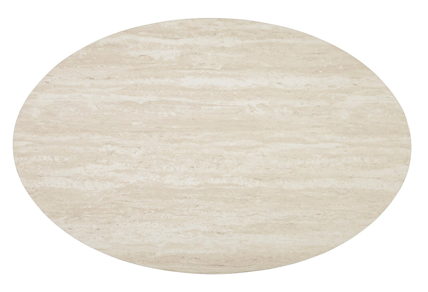 Tarica 47" Modern Oval 3-Pack Coffee + 2 End Tables - Cream and Gold with Metal Legs|Ensemble 3 tables ovales modernes Tarica de 47 po (table à café et 2 tables de bout) - crème et doré avec pattes en métal