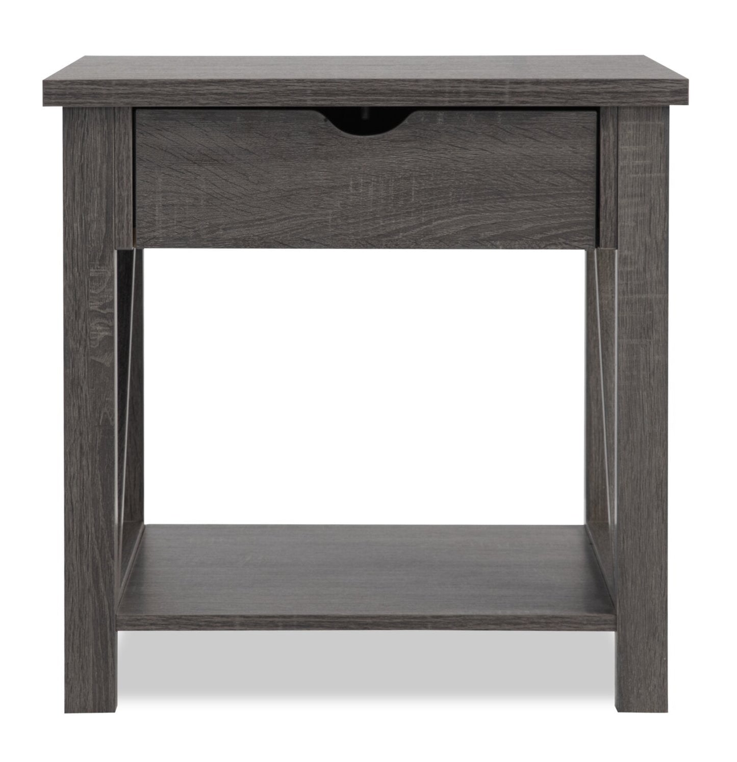 Jake 47.25" Rustic 2-Pack Coffee + End Table with Storage and Shelf - Distressed Grey |2 tables à café rustiques Jake de 47,25 po avec rangement et tablette - gris vieilli