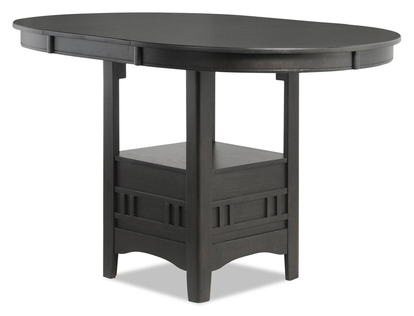 Dena Counter-Height Dining Table with 42-60"W Extension, Round - Grey | Table de salle à manger ronde Dena de 42 po à 60 po (L) de hauteur comptoir et avec rallonge - grise