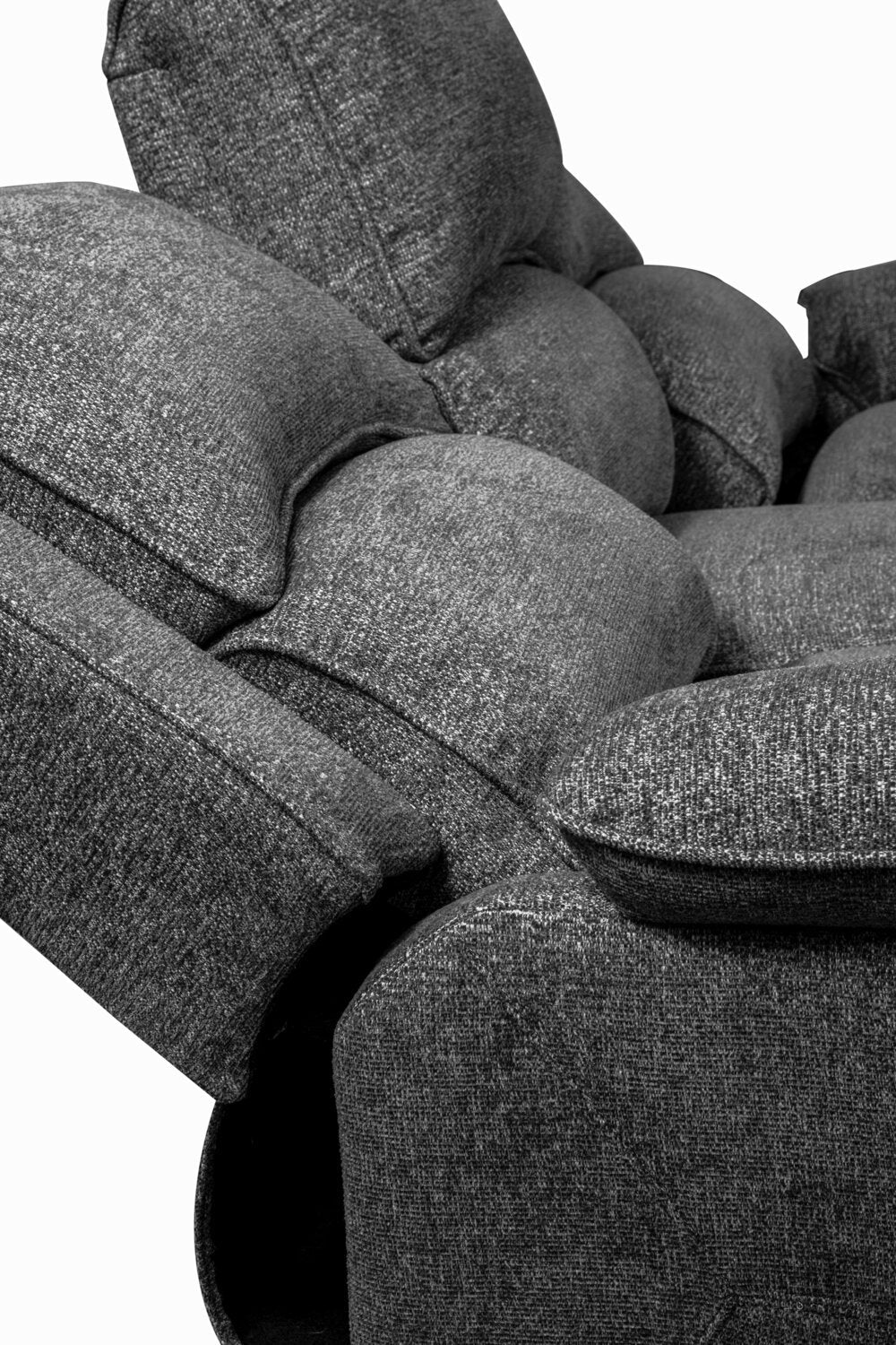 Chandler 82" Chenille Fabric Reclining Sofa - Grey | Sofa inclinable Chandler de 82 po en tissu de chenille - gris