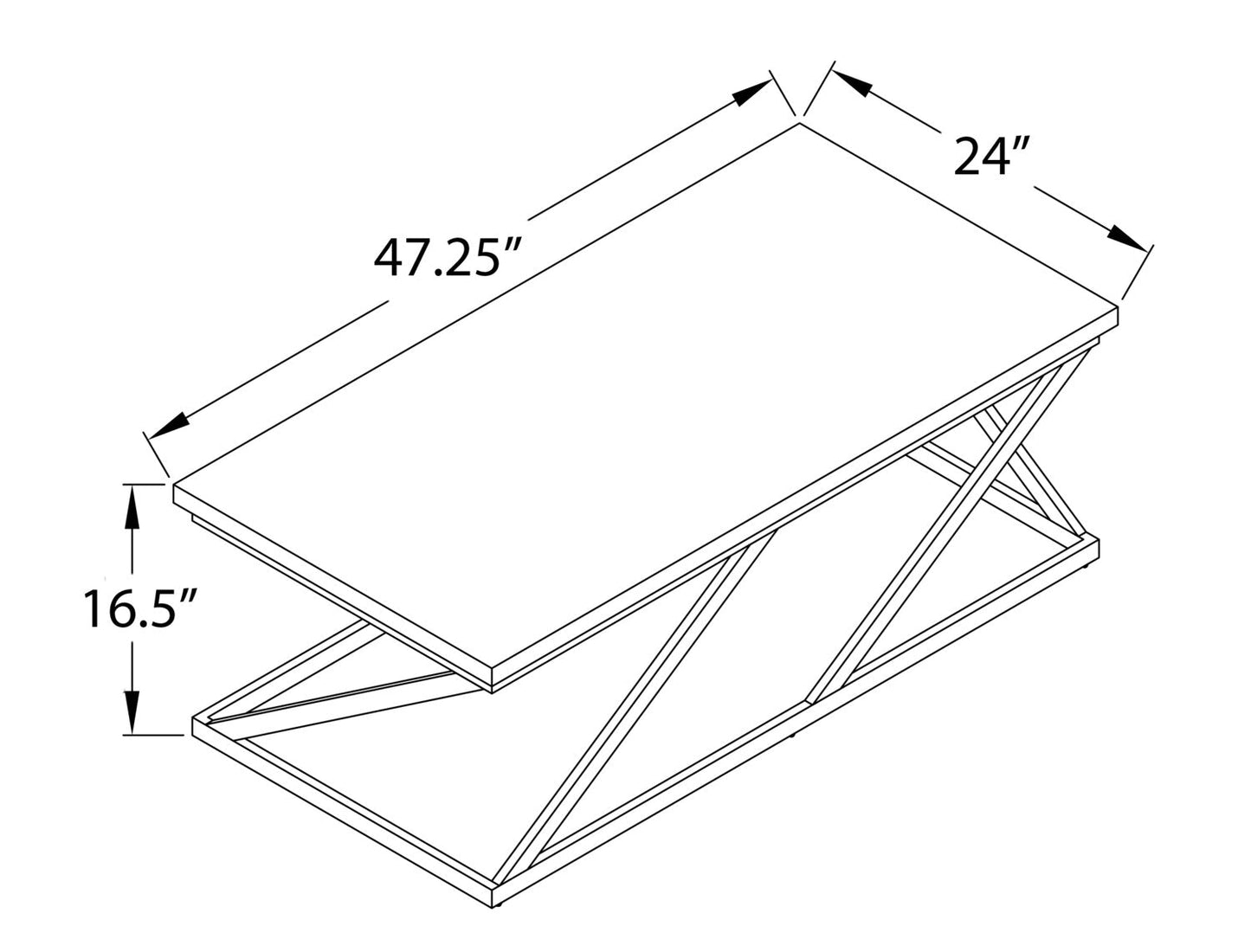 Verona 47.25" Modern Coffee Table - White Marble Look with Black Metal Base|Table à café moderne Verona de 47,25 po - imitation de marbre blanc avec base en métal noir