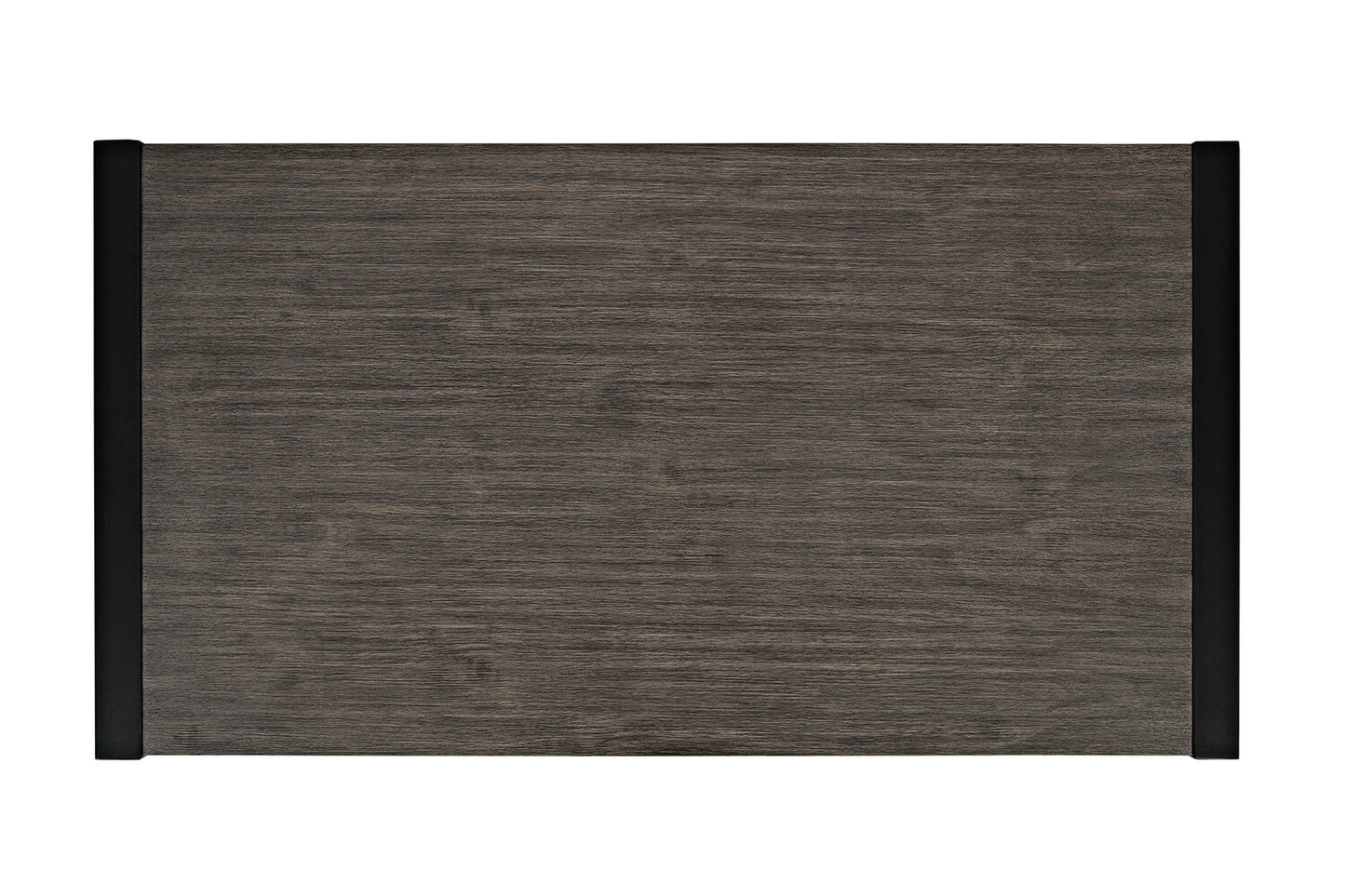 Apex 48" Modern Coffee Table with Shelf - Grey with Black Metal Legs|Table à café moderne Apex 48 po avec tablette - grise avec pattes en métal noir