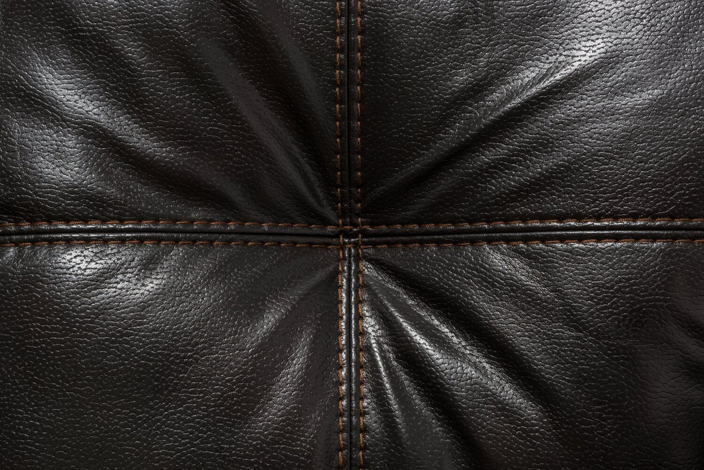Made in Canada Addison 86" Leather-Look Fabric Sofa with Removable Seat Cushion and Tufting - Blackberry Black | Sofa Addison de 86 po fabriqué au Canada en tissu d’apparence cuir avec coussin de siège amovible et capitonnage - noir mûre