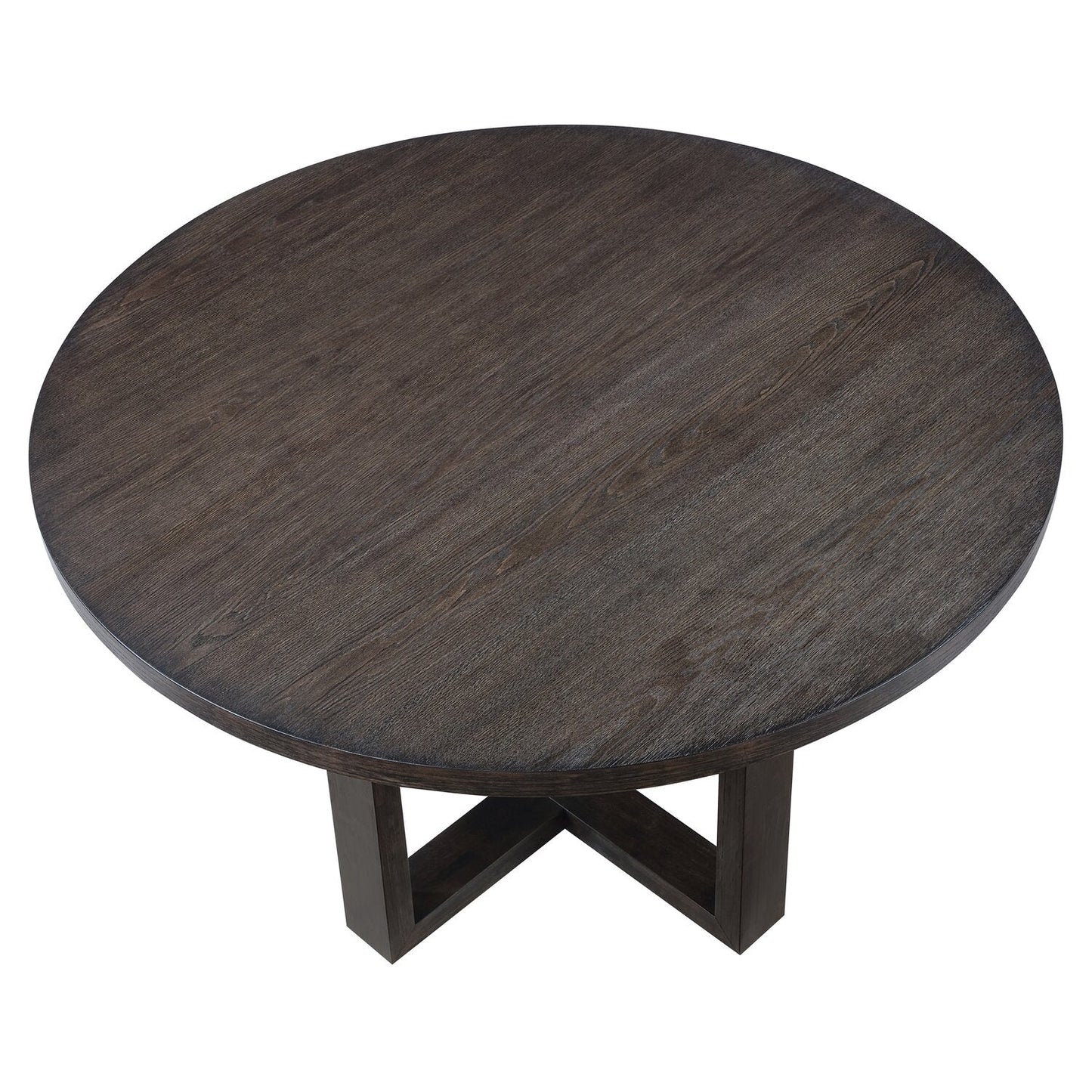 Zelda Dining Table with Pedestal Base, 52"W Round - Espresso Brown | Table de salle à manger ronde Zelda de 52 po (L) avec base piédestal - brun espresso