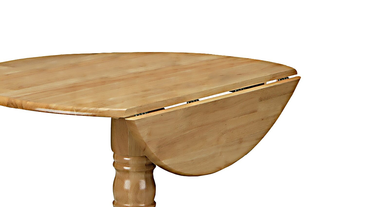 Andi Drop-Leaf Dining Table, Wood, Pedestal Base, 40"W - Natural | Table de salle à manger Andi de 40 po (L) à abattant, en bois et avec base piédestal - naturelle