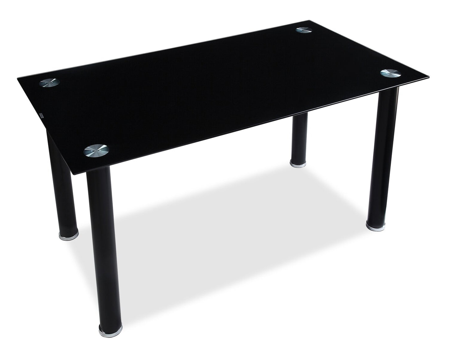 Onyx Dining Table with Glass Top, 55"W - Black | Table de salle à manger Onyx de 55 po (L) avec dessus en verre - noire