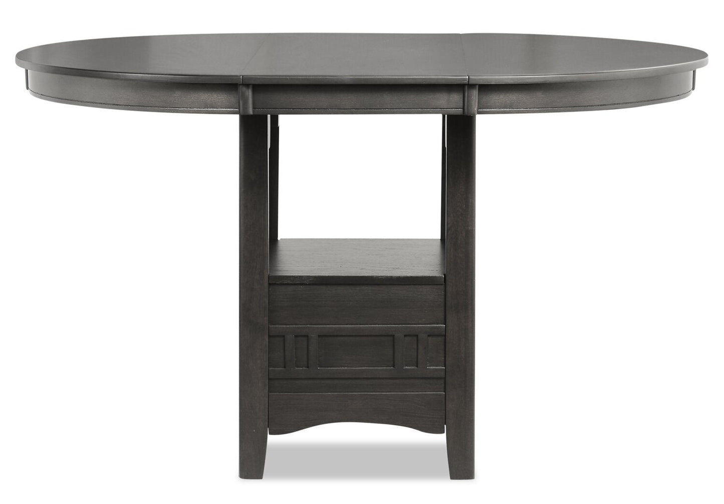Dena Counter-Height Dining Table with 42-60"W Extension, Round - Grey | Table de salle à manger ronde Dena de 42 po à 60 po (L) de hauteur comptoir et avec rallonge - grise