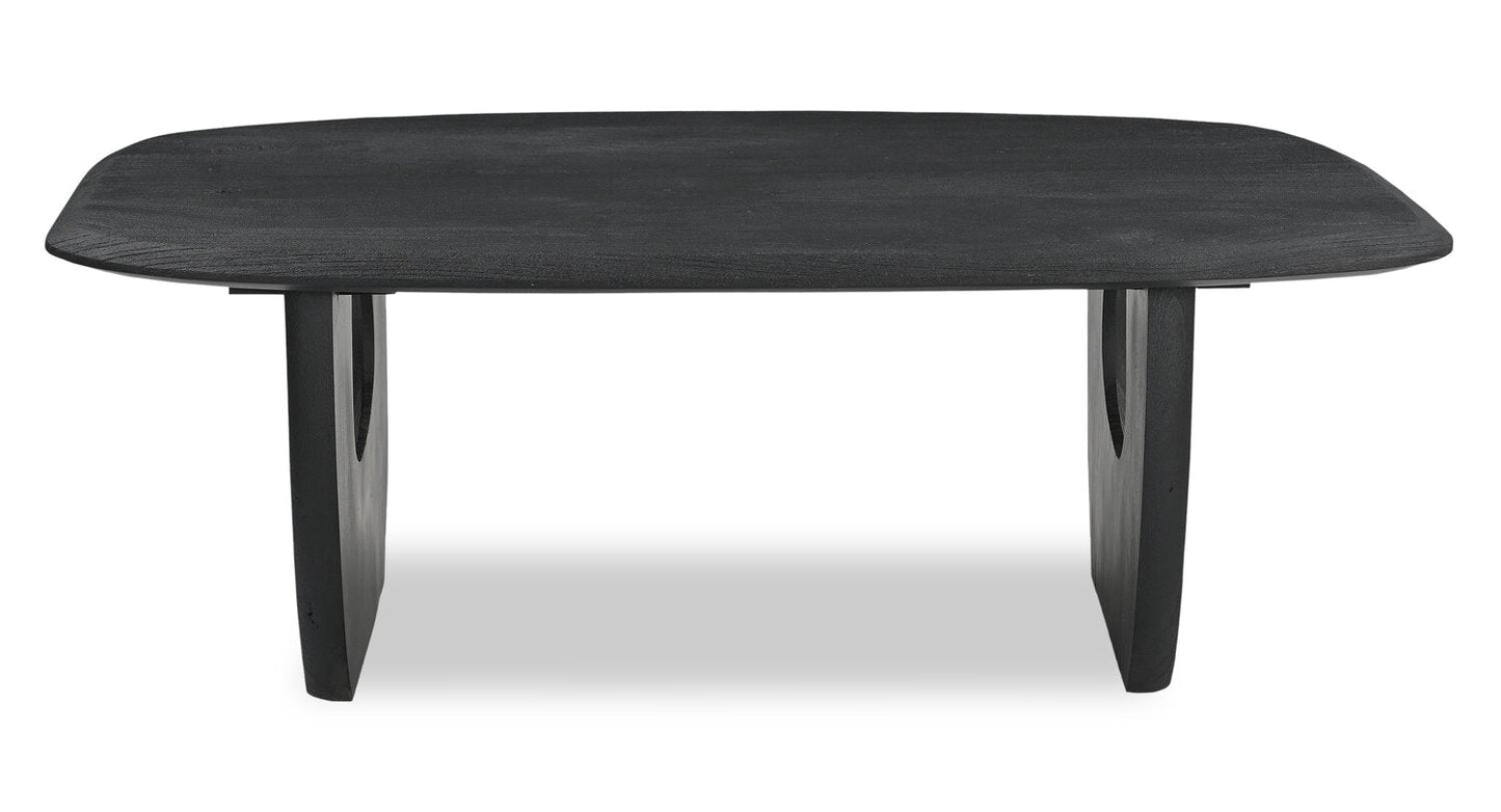 Abbot 48” Modern Solid Wood Coffee Table - Black | Table à café moderne Abbot de 48 po en bois massif - noire
