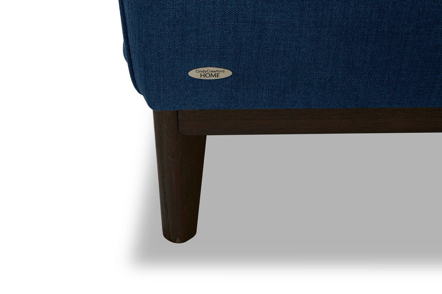 Cindy Crawford Home Gena 78.7" Linen-Look Fabric Condo Size Sofa with Removable Back Cushions - Midnight Blue | Sofa Gena de Cindy Crawford Home de 78,7 po de format condo en tissu d’apparence lin avec coussins de dossier amovibles - bleu minuit