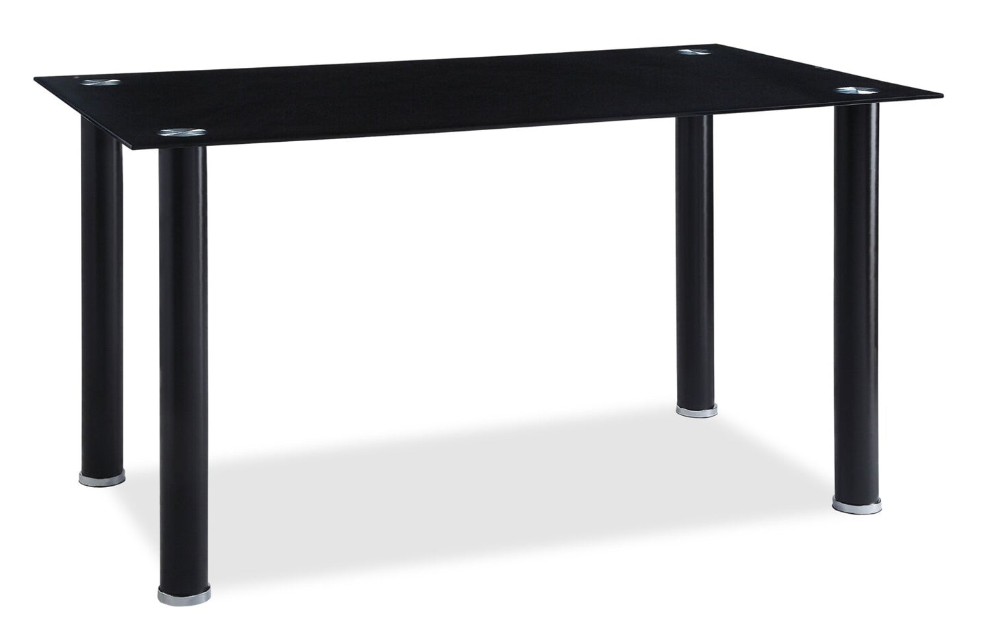 Onyx Dining Table with Glass Top, 55"W - Black | Table de salle à manger Onyx de 55 po (L) avec dessus en verre - noire