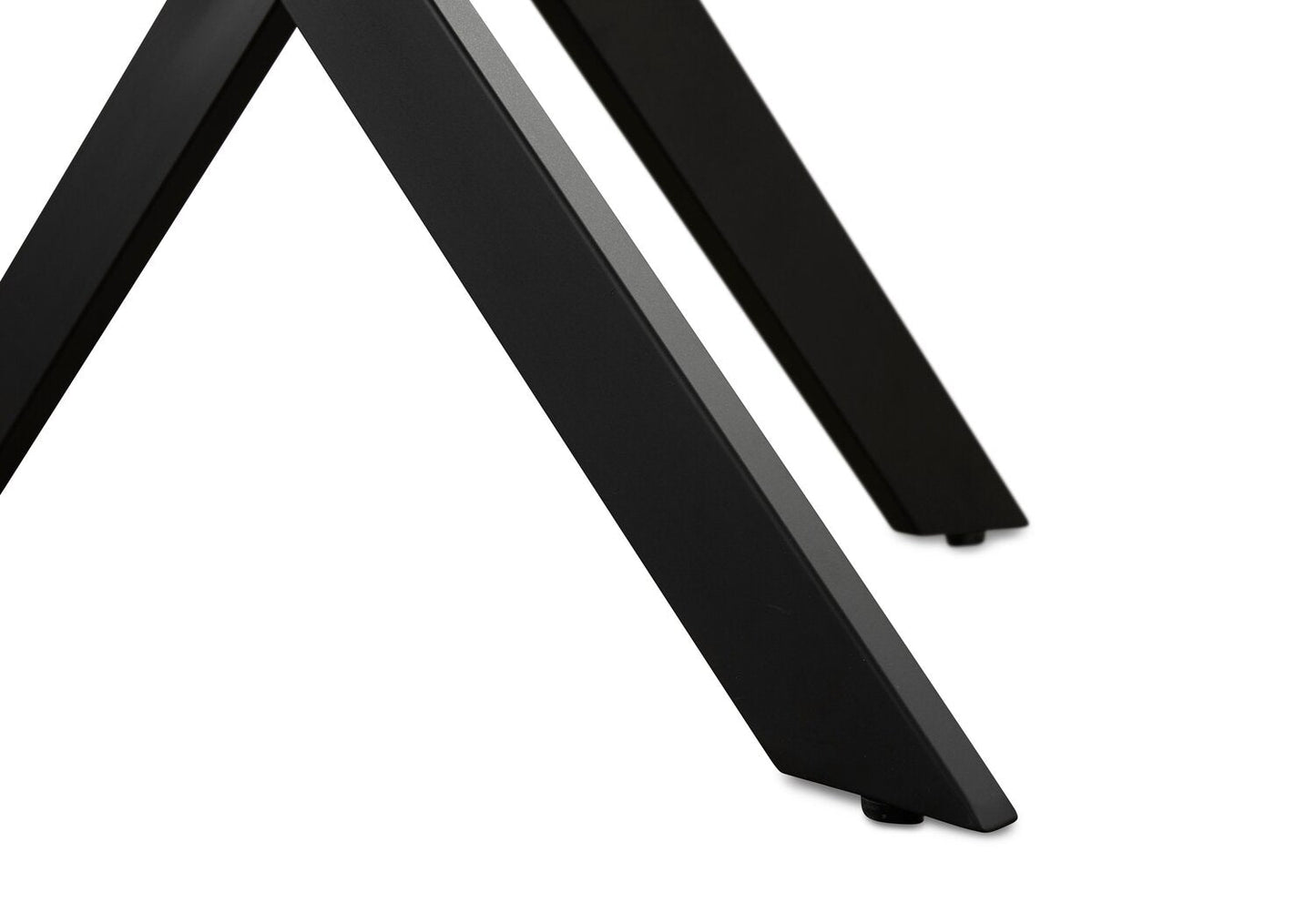 Zoe Dining Table with Glass Top, Metal Geometric Base, 47"W Round - Black | Table de salle à manger ronde Zoe de 47 po (L) avec dessus en verre et base géométrique en métal - noire