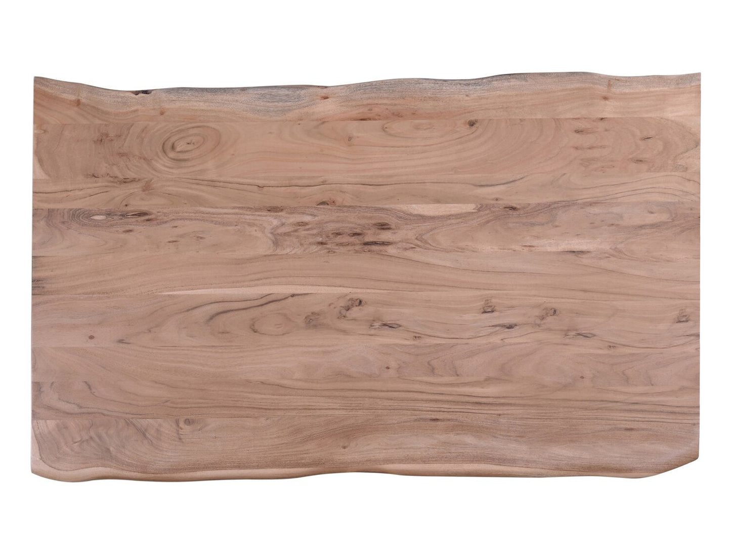Miya Dining Table with Live Edge, Acacia Wood, Metal, 60"W - Natural | Table de salle à manger Miya de 60 po (L) en acacia et métal avec bordures Live Edge - naturelle