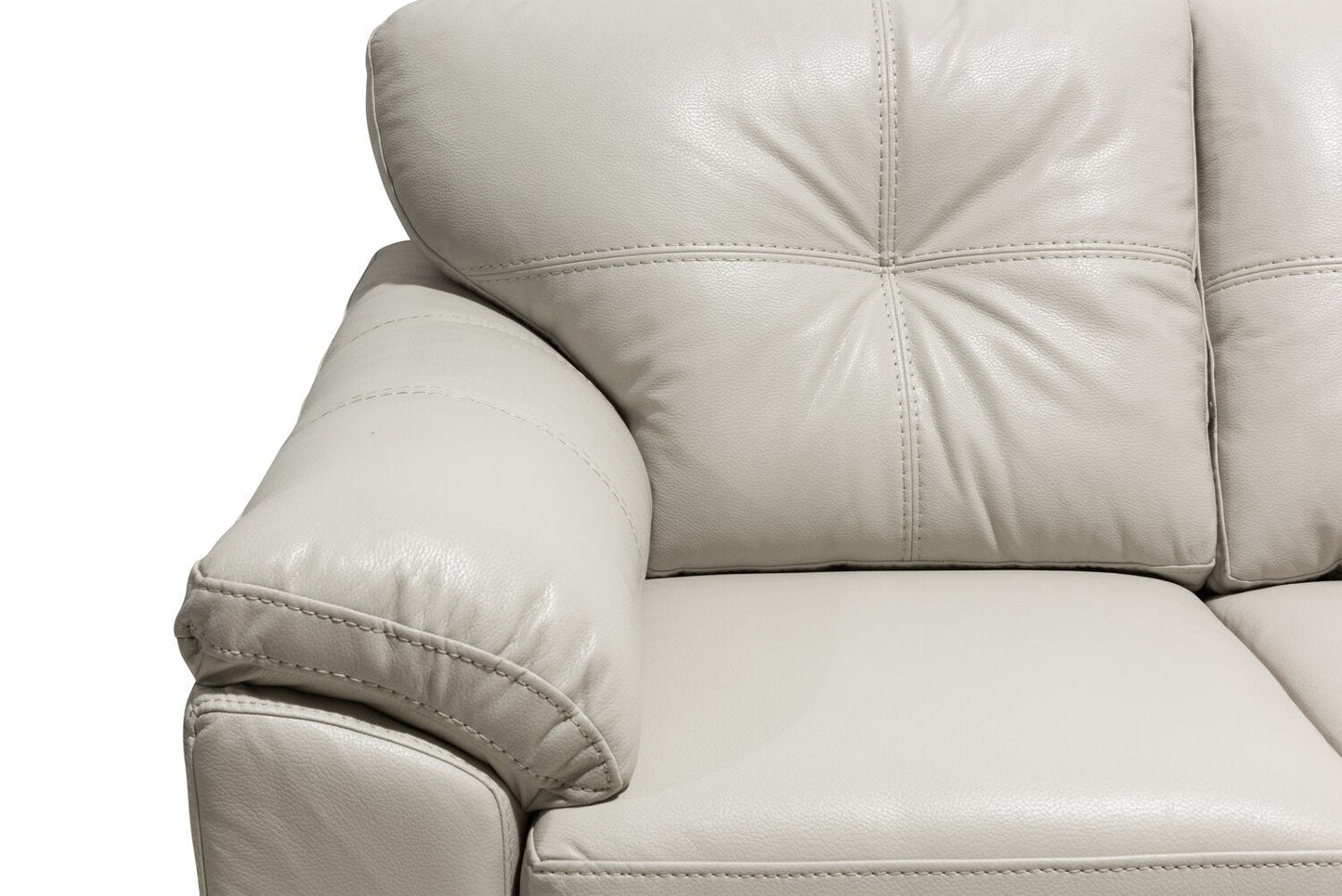 Made in Canada Addison 86" Leather-Look Fabric Sofa with Removable Seat Cushion and Tufting - Beige | Sofa Addison de 86 po fabriqué au Canada en tissu d’apparence cuir avec coussin de siège amovible et capitonnage - beige