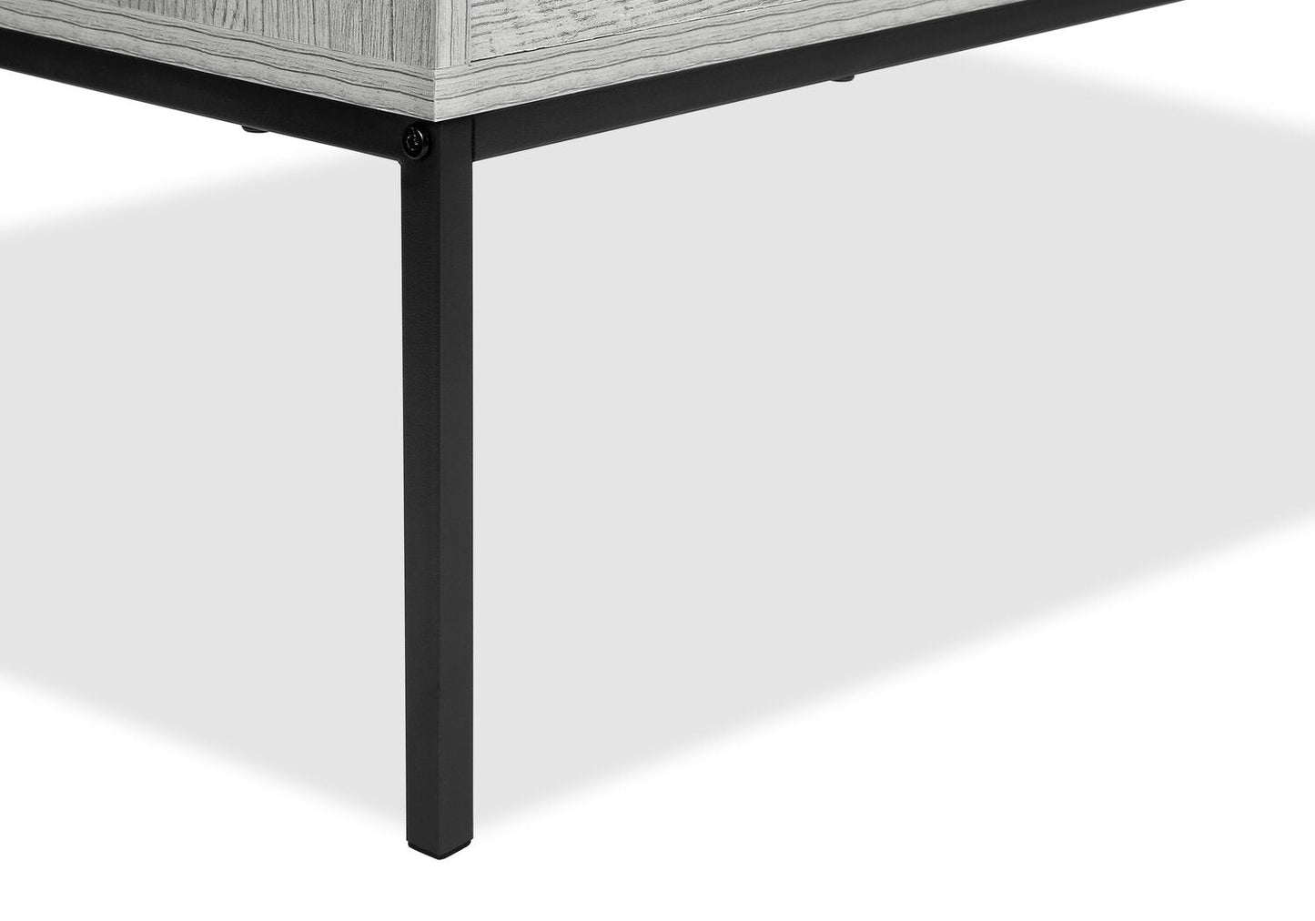 Bence 42" Modern Lift Top Coffee Table with Storage - Taupe with Black Metal Legs|Table à café moderne Bence de 42 po avec dessus relevable et rangement - taupe avec pattes en métal noir