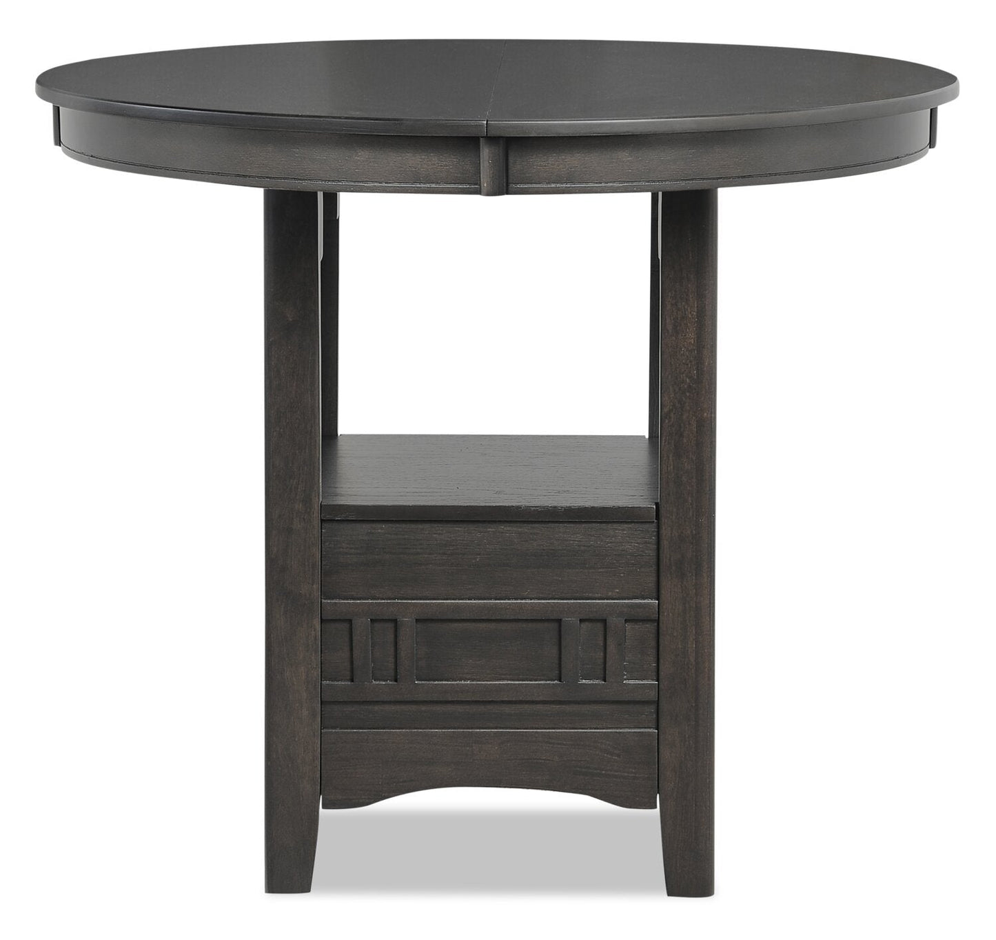 Dena Counter-Height Dining Table with 42-60"W Extension, Round - Grey | Table de salle à manger ronde Dena de 42 po à 60 po (L) de hauteur comptoir et avec rallonge - grise