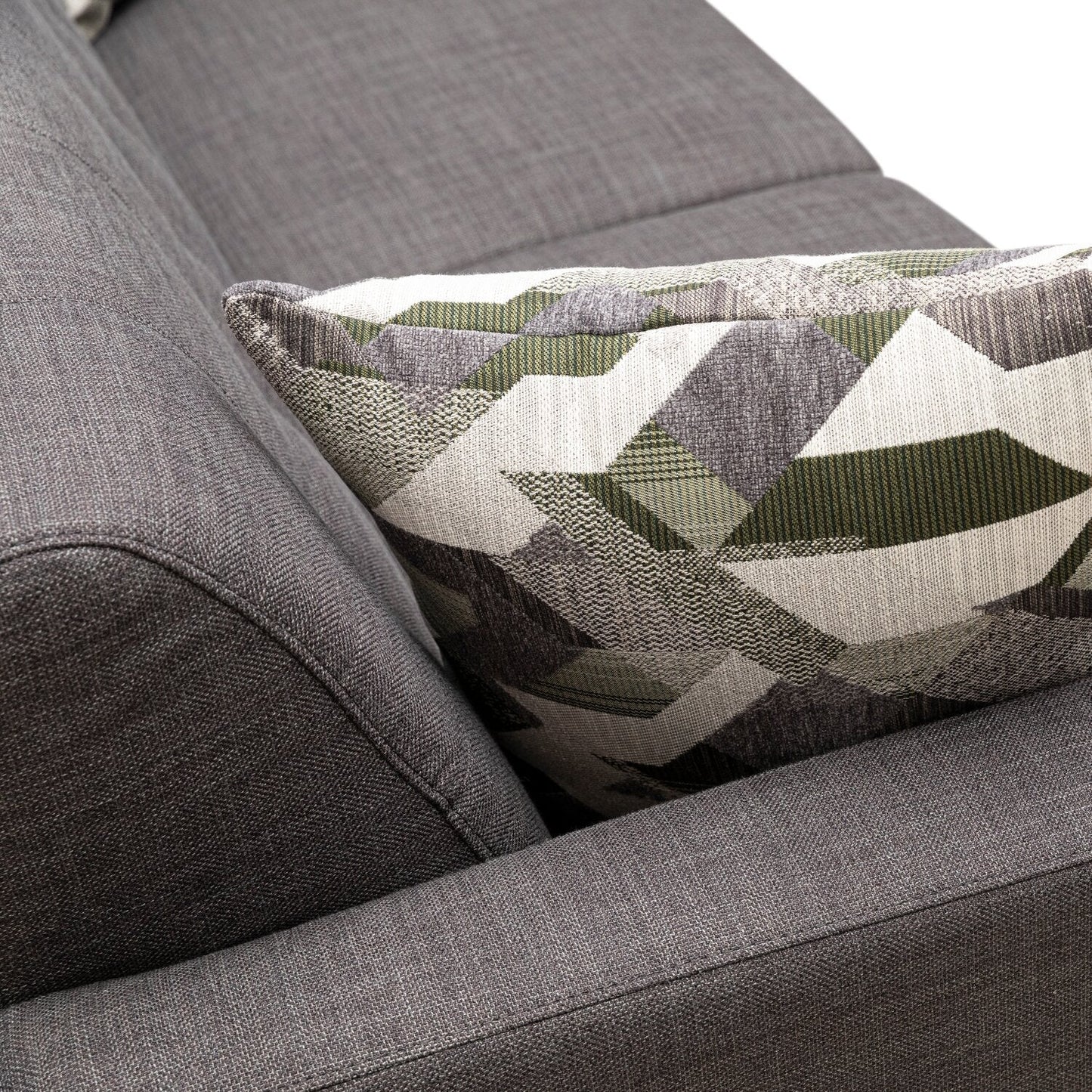 Kort & Co. Freeman 80” Linen-Look Fabric Condo Size Sofa with Wood Legs - Charcoal Grey | Sofa Freeman de Kort & Co. de 80 po de format condo en tissu d’apparence lin avec base et pattes en bois - gris anthracite