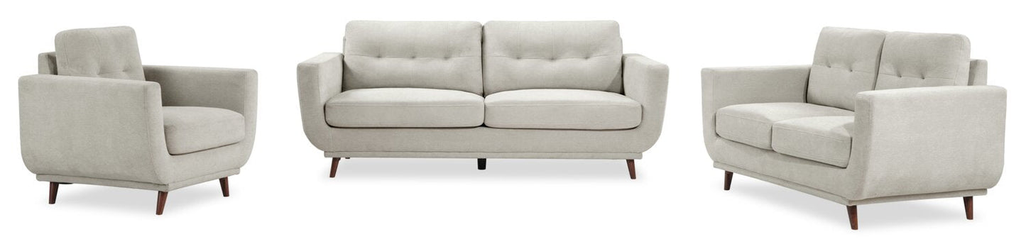 Cosmo 80" Fabric Sofa with Tufted Back Cushions - Grey | Sofa Cosmo de 80 po en tissu avec coussins de dossier capitonnés - gris