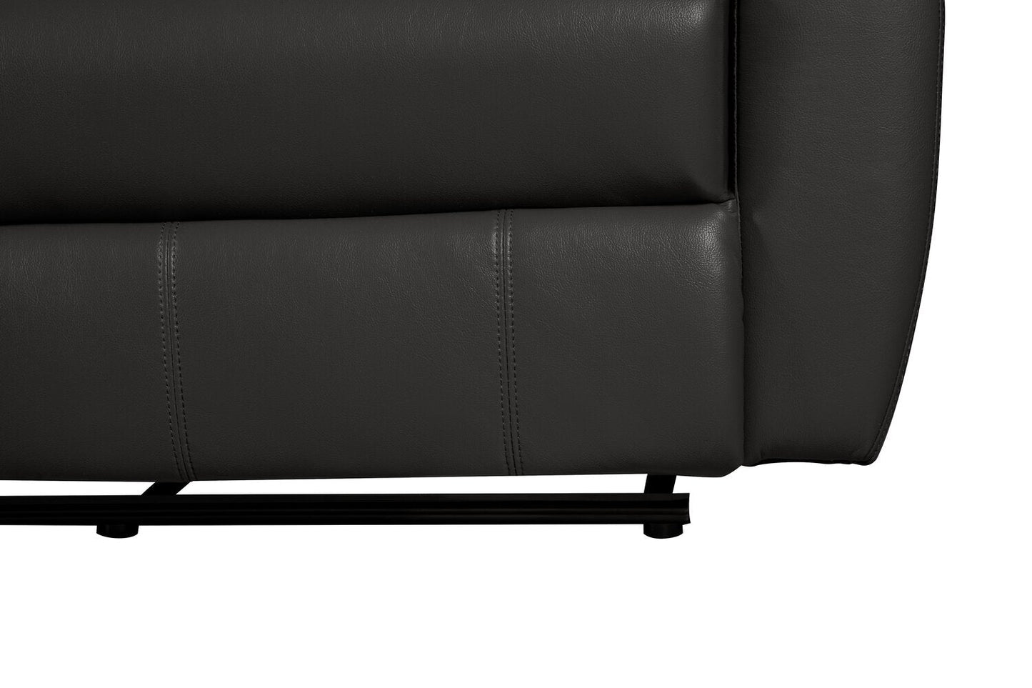 Chandler 82" Leather-Look Fabric Reclining Sofa - Grey | Sofa inclinable Chandler de 82 po en tissu d’apparence cuir - gris