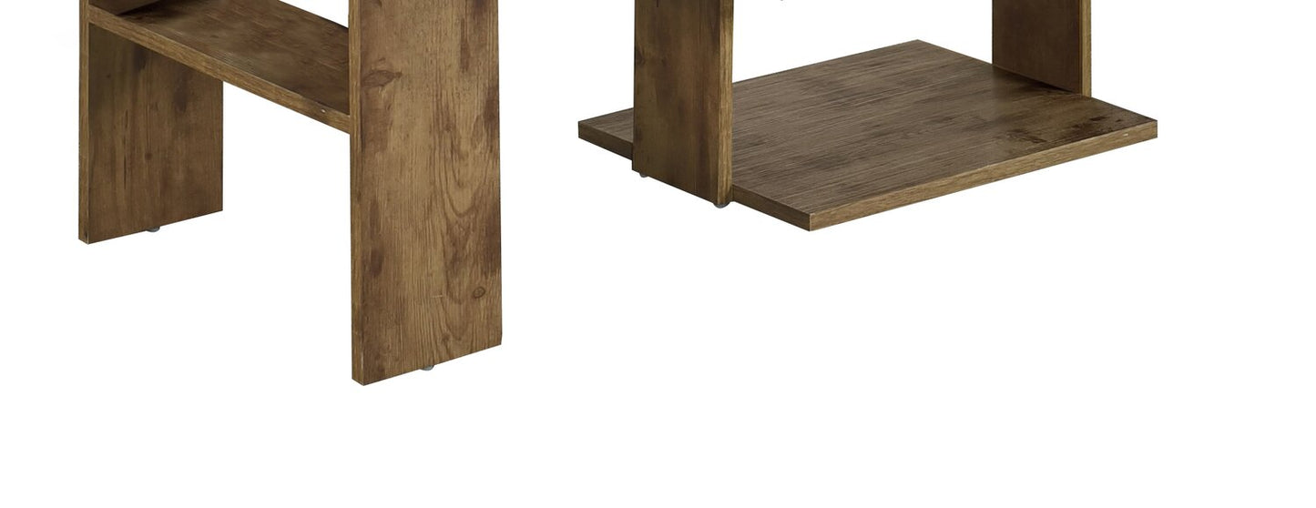 Devon 43.3" Rustic Coffee Table with Shelf - Light Pine Finish Wood|Table à café rustique Devon de 43,3 po avec tablette - bois au fini pin clair