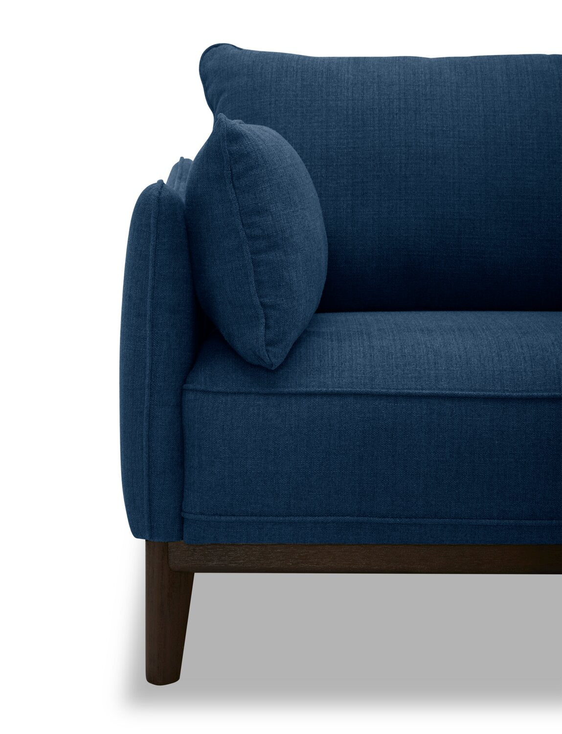 Cindy Crawford Home Gena 78.7" Linen-Look Fabric Condo Size Sofa with Removable Back Cushions - Midnight Blue | Sofa Gena de Cindy Crawford Home de 78,7 po de format condo en tissu d’apparence lin avec coussins de dossier amovibles - bleu minuit