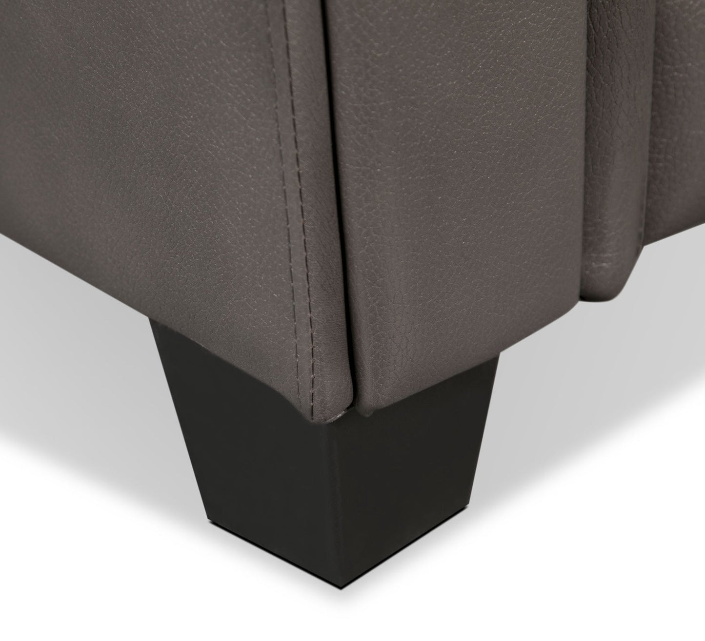 Andi 84" Leather-Look Fabric Sofa with Button Tufting - Grey | Sofa Andi de 84 po en tissu d’apparence cuir avec capitonnage - gris