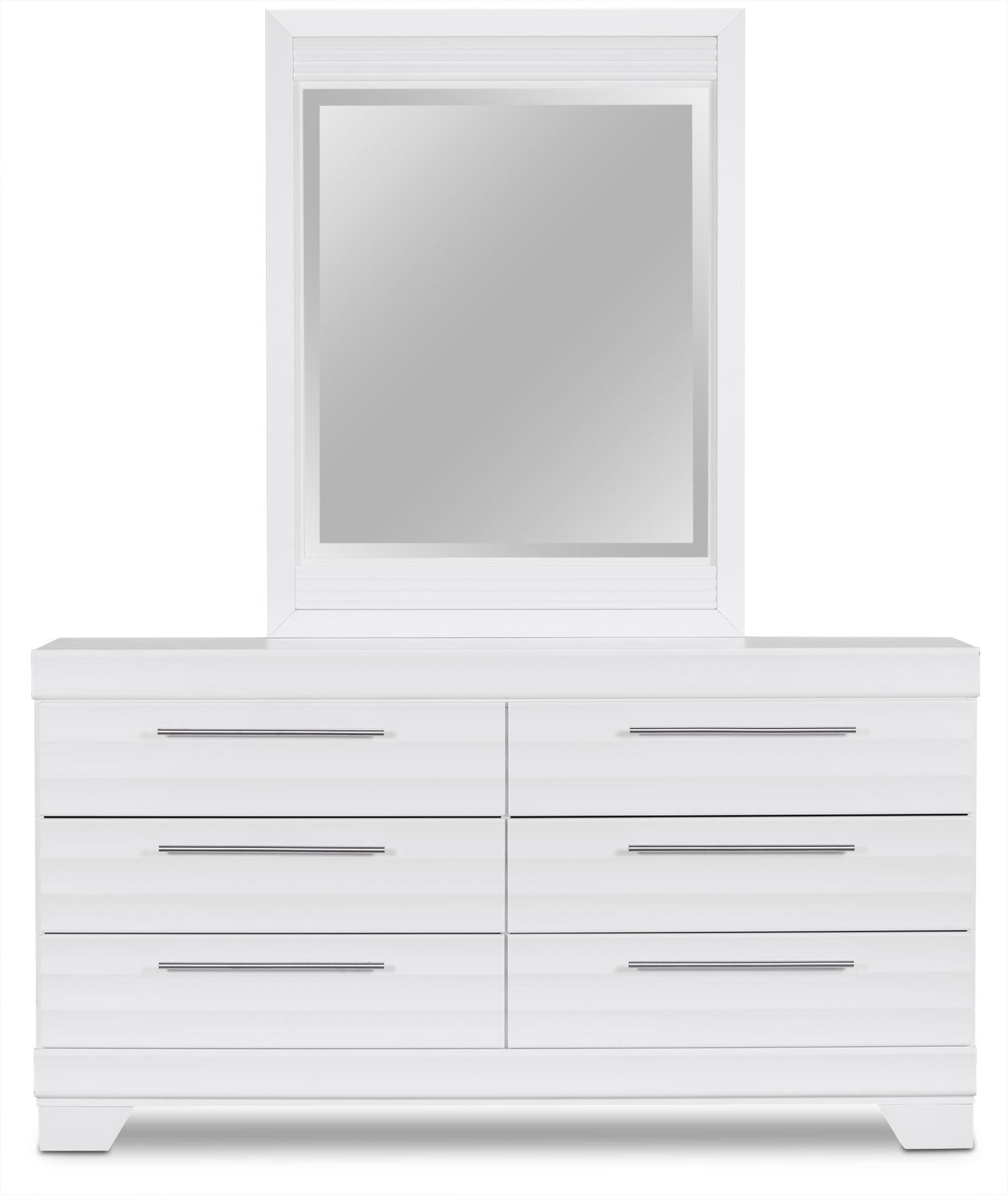 Olivia Bedroom 6-Drawer Dresser, 61.3"W x 32.8"H, Made in Canada - White | Commode Olivia de 61,3 po (L) x 32,8 po (H) à 6 tiroirs pour la chambre à coucher, fabriquée au Canada - blanche
