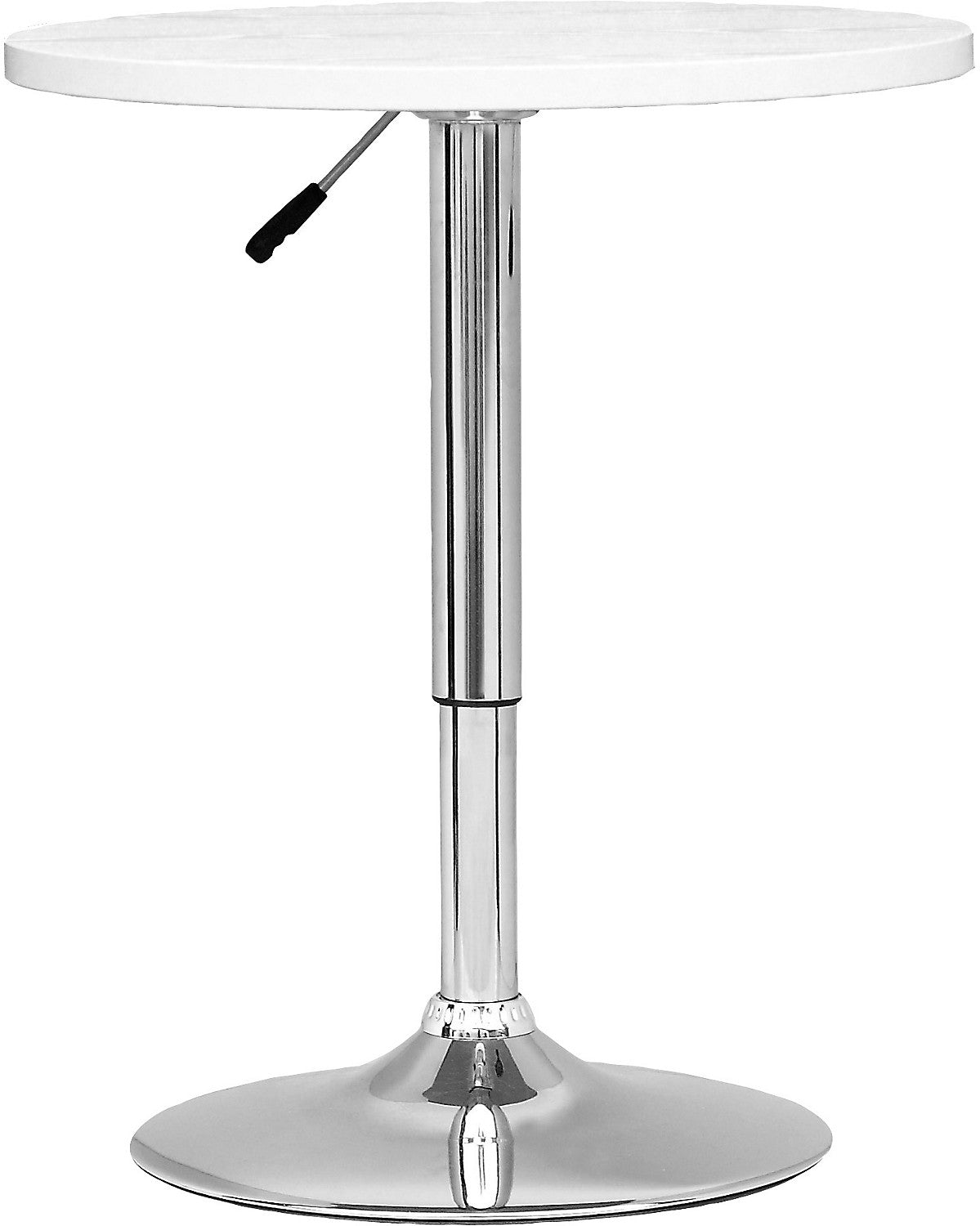 Adjustable Bar-Height Lift Table, Metal, 23.5"W Round - White | Table ronde de 23,5 po (L) réglable à hauteur bar, en métal - blanche