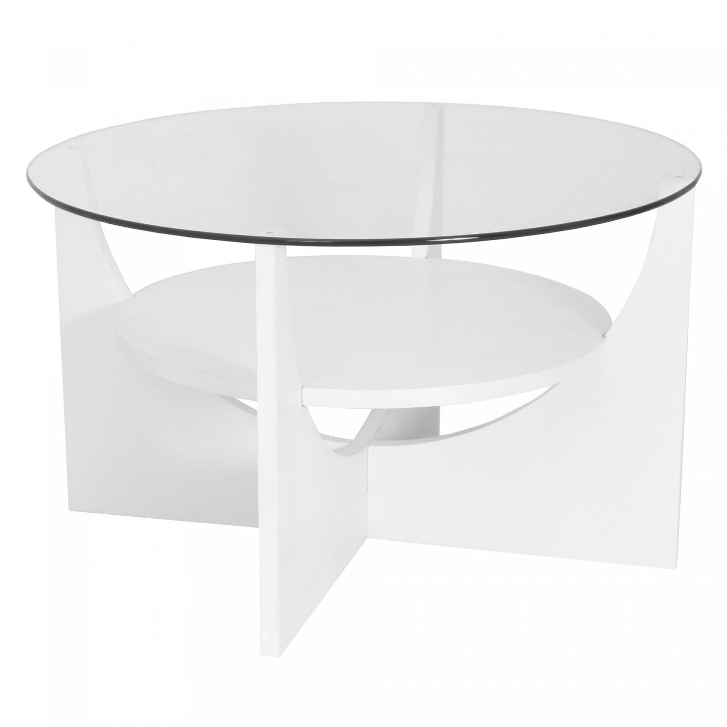 LumiSource U-Shaped Contemporary Coffee Table - White|Table à café contemporaine en forme de U - blanche