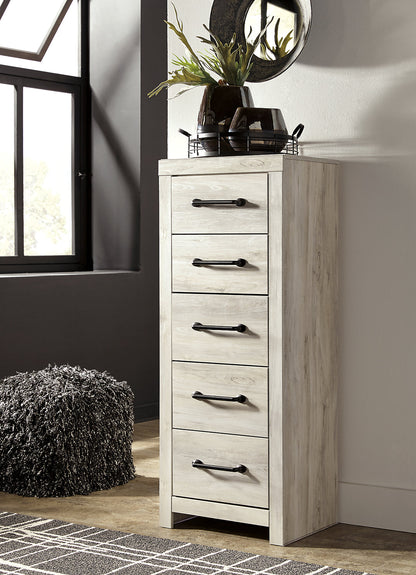 Abby Bedroom Narrow Chest of Drawers, 5-Drawer, 21.7"W x 53.9"H - White | Commode verticale étroite Abby de 21,7 po (L) x 53,9 po (H) à 5 tiroirs pour la chambre à coucher - blanche