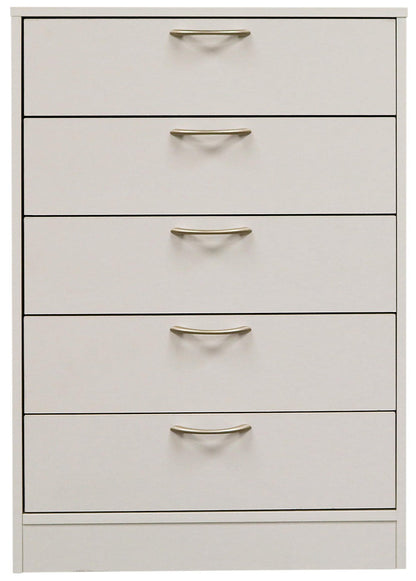 Arlo Bedroom Chest of Drawers, 5-Drawer, 23.6"W x 36.2"H, Made in Canada - White | Commode verticale Arlo de 23,6 po (L) x 36,2 po (H) à 5 tiroirs pour la chambre à coucher, fabriquée au Canada - blanche