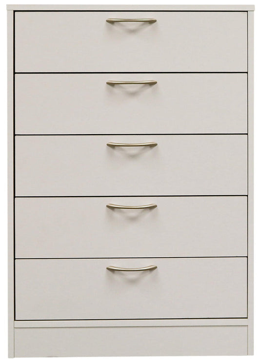 Arlo Bedroom Chest of Drawers, 5-Drawer, 23.6"W x 36.2"H, Made in Canada - White | Commode verticale Arlo de 23,6 po (L) x 36,2 po (H) à 5 tiroirs pour la chambre à coucher, fabriquée au Canada - blanche