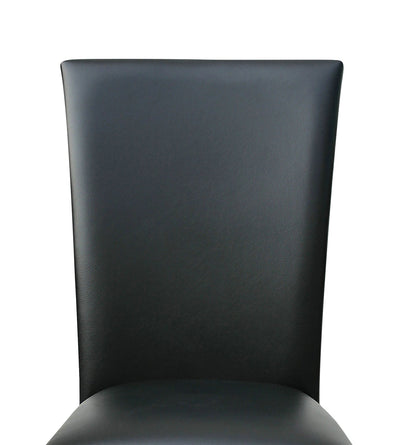 Cami Dining Chair with Vegan-Leather Fabric - Black | Chaise de salle à manger Cami en tissu en similicuir - noire