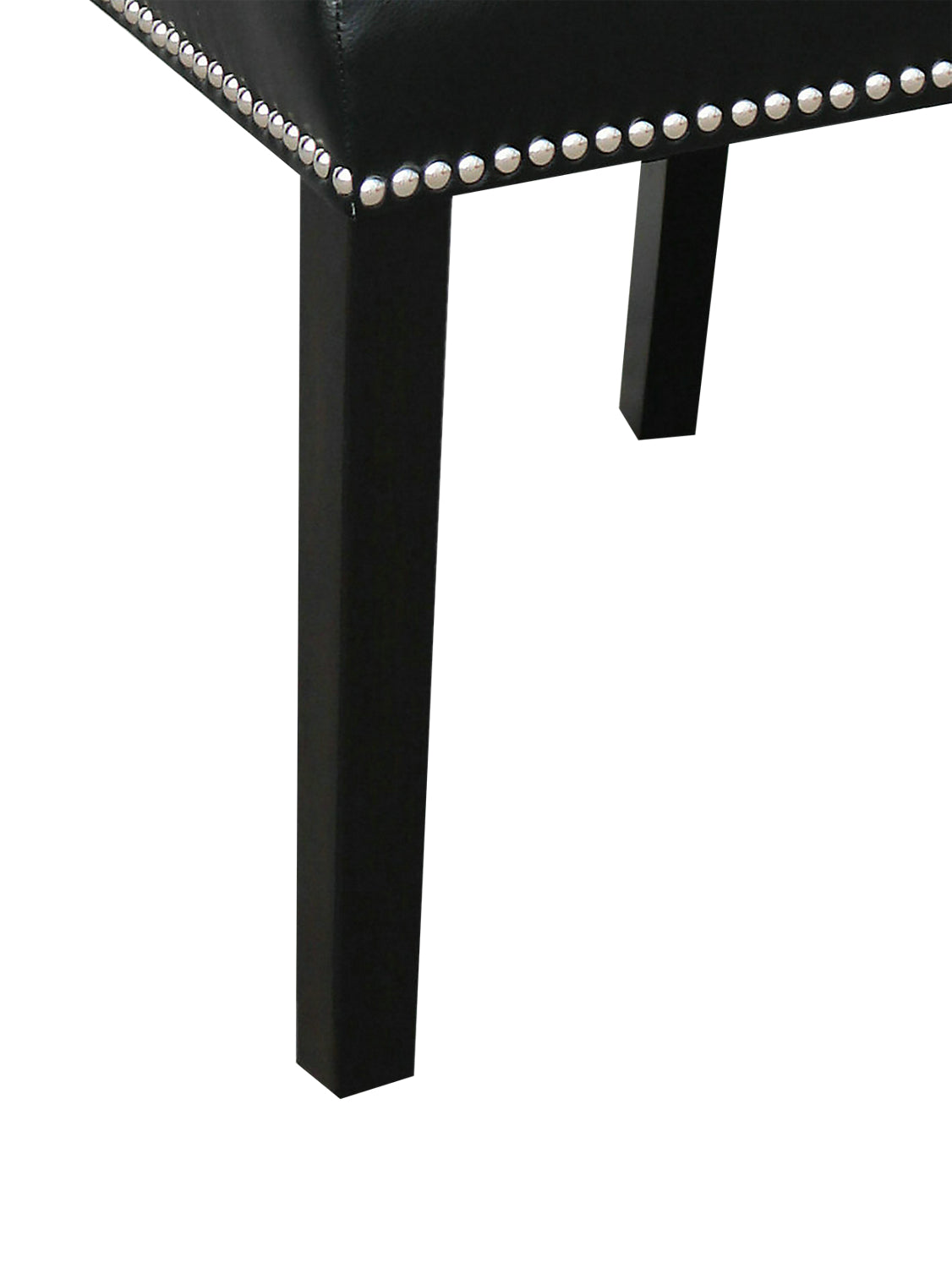 Cami Dining Chair with Vegan-Leather Fabric - Black | Chaise de salle à manger Cami en tissu en similicuir - noire