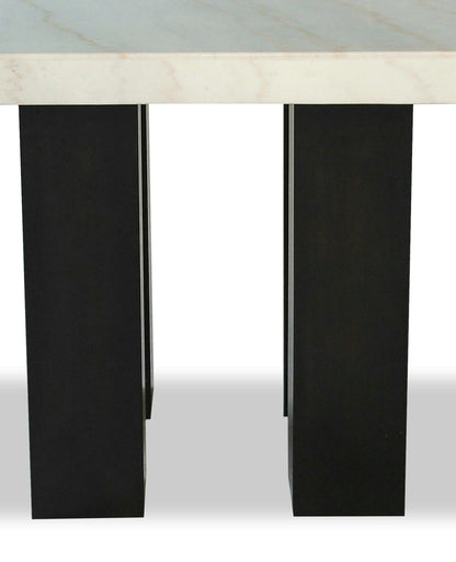 Cami Counter-Height Dining Table with Genuine Marble Top, 54"W Square - White | Table de salle à manger carrée Cami de 54 po (L) de hauteur comptoir avec dessus en marbre véritable - blanche