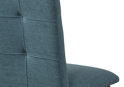Chelsea Dining Chair with Linen-Look Fabric - Aqua Blue | Chaise de salle à manger Chelsea en tissu d’apparence lin - bleu turquoise