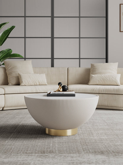 Manhattan Comfort Modern Anderson Coffee Table Upholstered Leatherette with Ceramic Faux Marble Tabl|Table à café moderne Anderson de Manhattan Comfort avec revêtement en similicuir et dessus de table