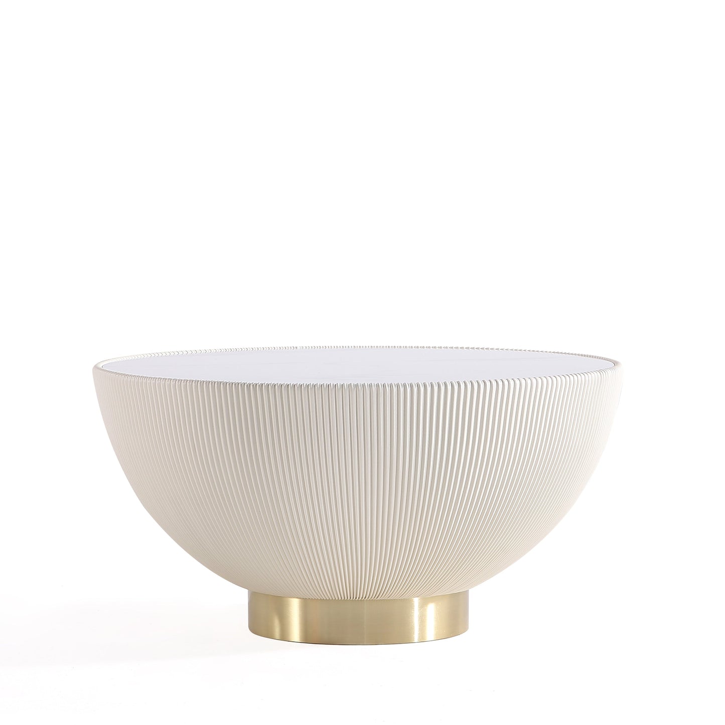 Manhattan Comfort Modern Anderson Coffee Table Upholstered Leatherette with Ceramic Faux Marble Tabl|Table à café moderne Anderson de Manhattan Comfort avec revêtement en similicuir et dessus de table