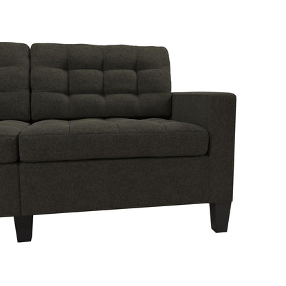 DHP Emily Fabric Sofa Couch Small Space Furniture - Grey|Sofa Emily de DHP en tissu pour petit espace - gris