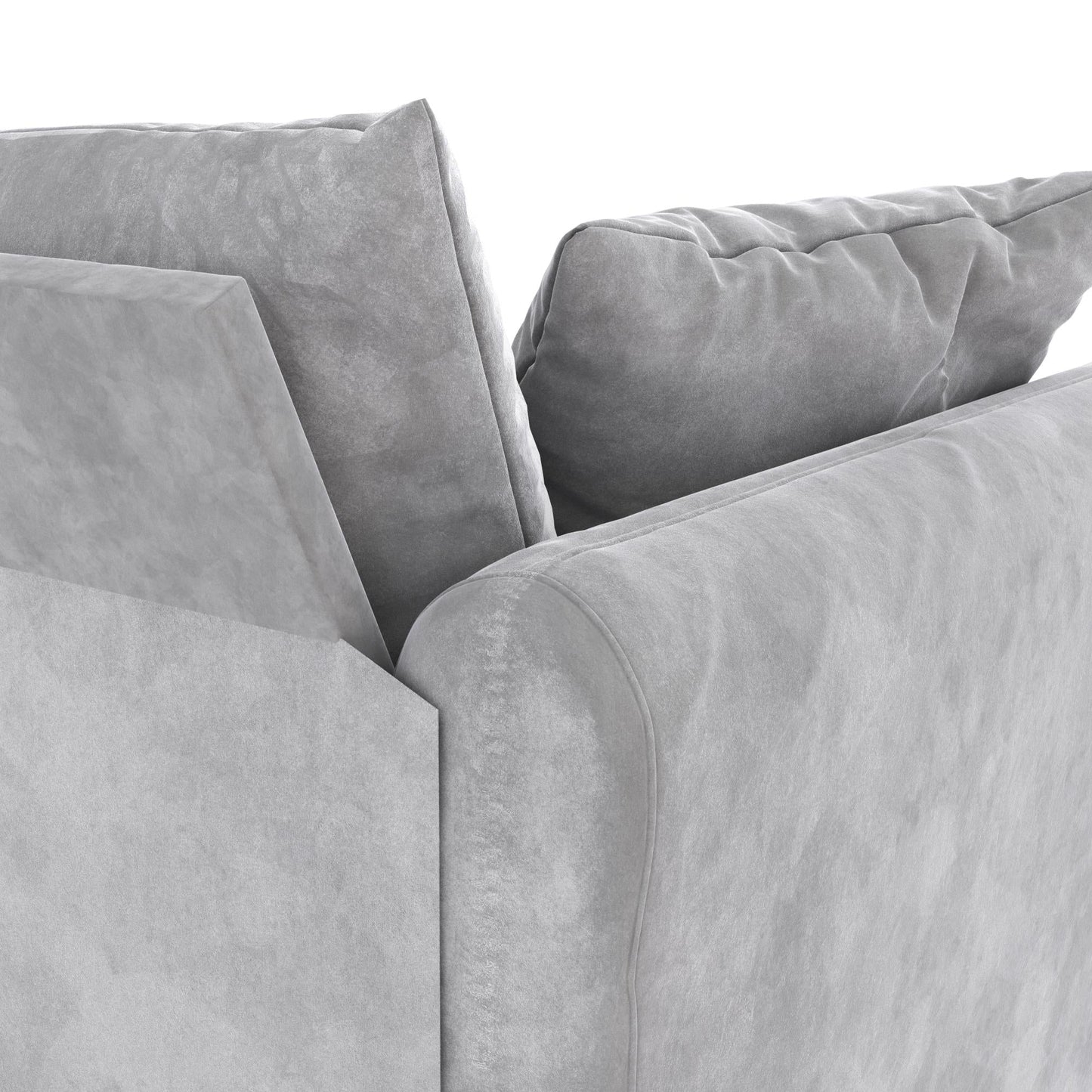 Novogratz Magnolia Reversible Sectional Sofa with Pillows - Grey|Sofa sectionnel réversible Magnolia de Novogratz avec coussins - gris