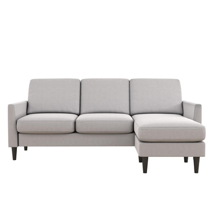 Mr. Kate Winston Reversible Linen Sofa Sectional - Light Grey|Sofa sectionnel réversible Winston de Mr. Kate en lin - gris clair