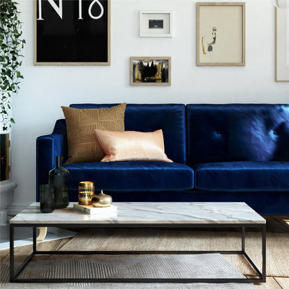 Mr. Kate Tess Velvet Sofa - Blue|Sofa Tess de Mr. Kate en velours - bleu