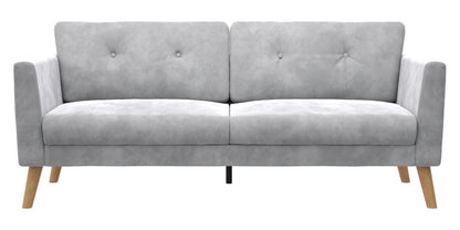Cosmoliving By Cosmopolitan Gloria Velvet Sofa - Light Grey|Sofa Gloria de Cosmoliving By Cosmopolitan en velours - gris clair