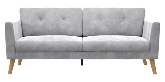Cosmoliving By Cosmopolitan Gloria Velvet Sofa - Light Grey|Sofa Gloria de Cosmoliving By Cosmopolitan en velours - gris clair