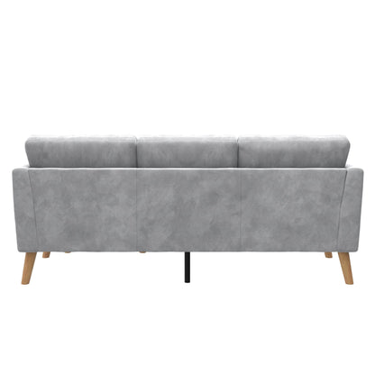 Cosmoliving By Cosmopolitan Gloria Velvet Sofa Sectional - Light Grey|Sofa sectionnel Gloria de Cosmoliving By Cosmopolitan en velours - gris clair